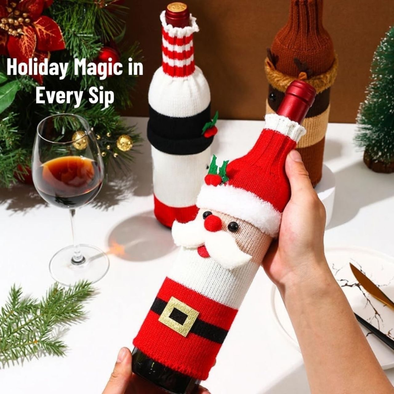 WineSanta, Santa Claus bottle sleeve - Image 5