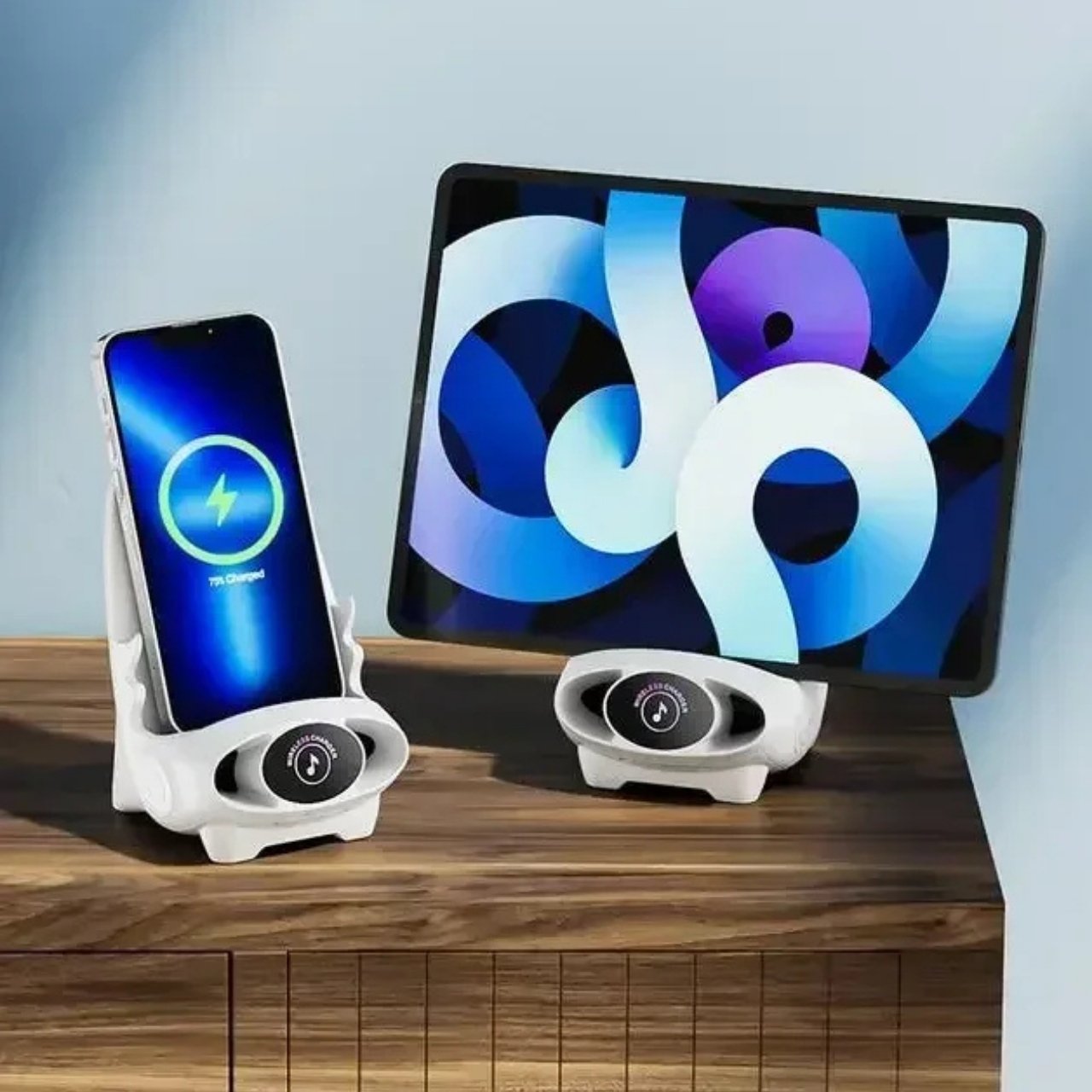 Wireless charging, convenient holder and stylish design!