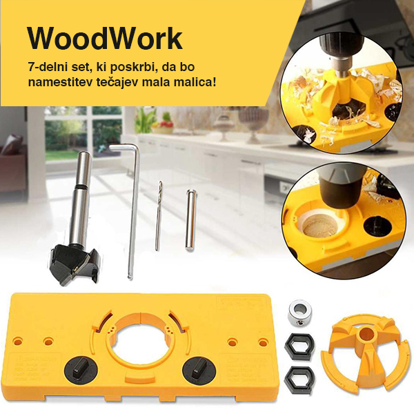WoodWork, 7-piece Hinge Installation Tool Set (35 mm) - Image 8