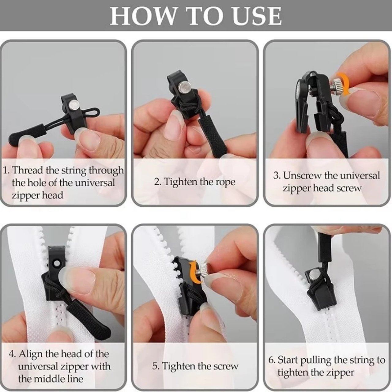 ZipFix, multi-purpose zipper repair kit (12 pieces) - Image 3