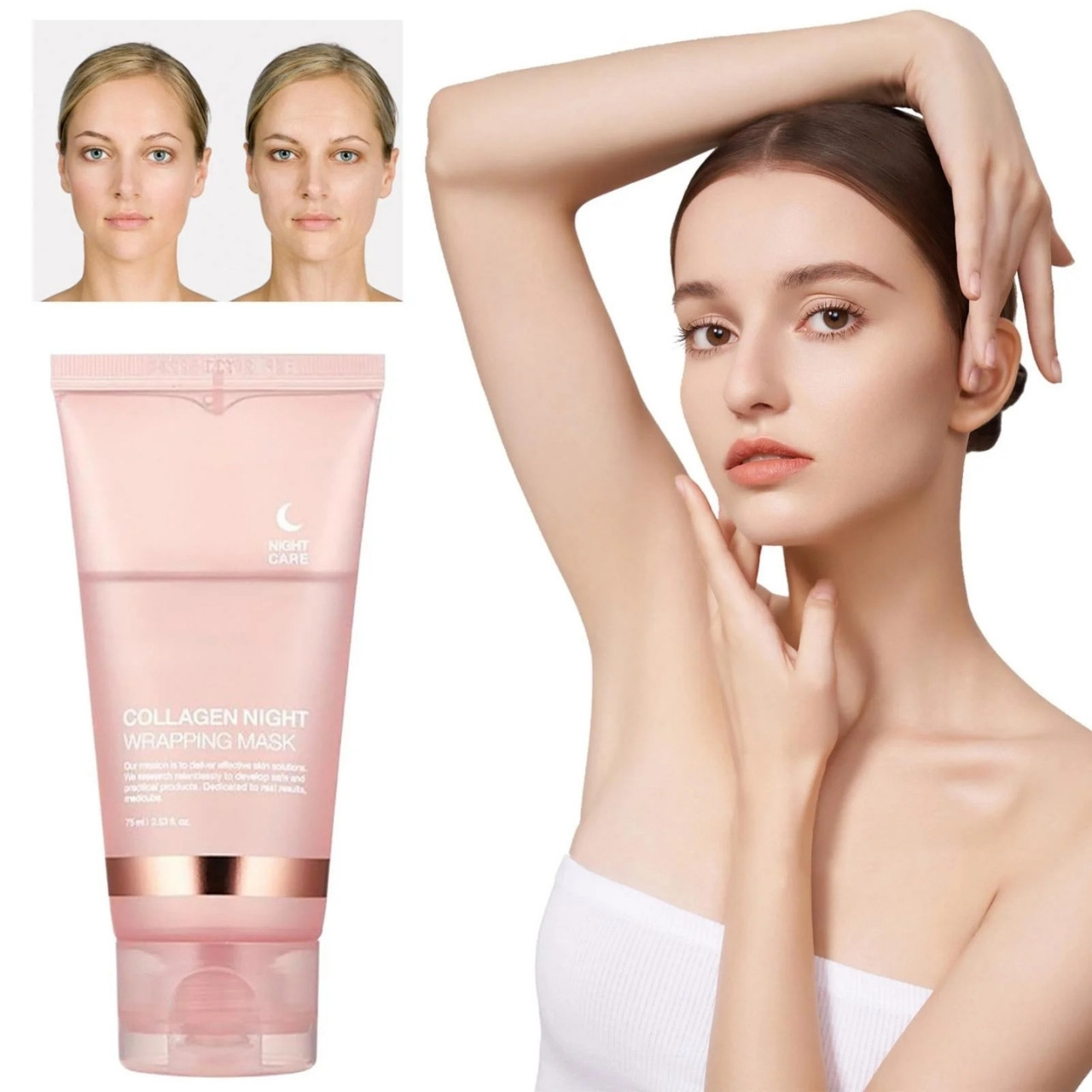 CollagenMask, collagen overnight peel-off face mask (1+1 FREE ) - Image 4
