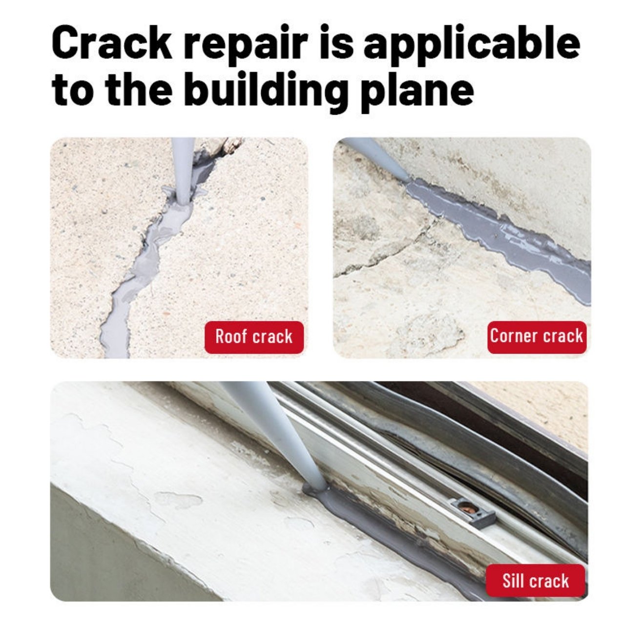 CrackFiller, Elastic Crack Repair Sealant (500 ml) - Image 2