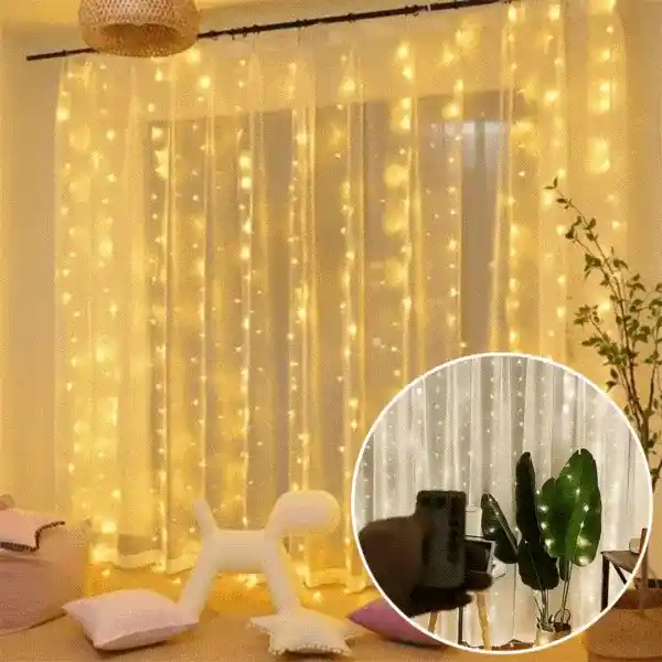 CurtainLED, curtain with 300 LED lights (3x3m) - Image 1