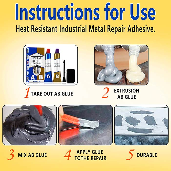 GlueStar, two-component adhesive for cold welding and simple repairs (2 tubes) - Image 10