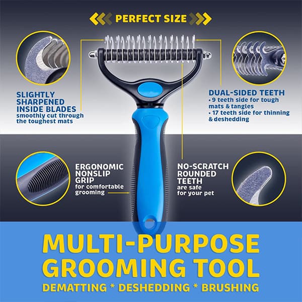 PetTangler, double-sided brush for removing hair and undercoat - Image 3