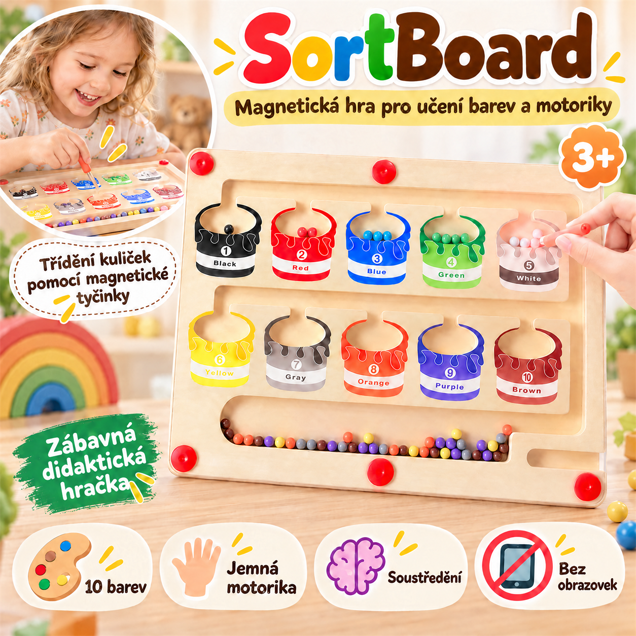 SortBoard, a didactic toy for sorting and learning colours - Image 1