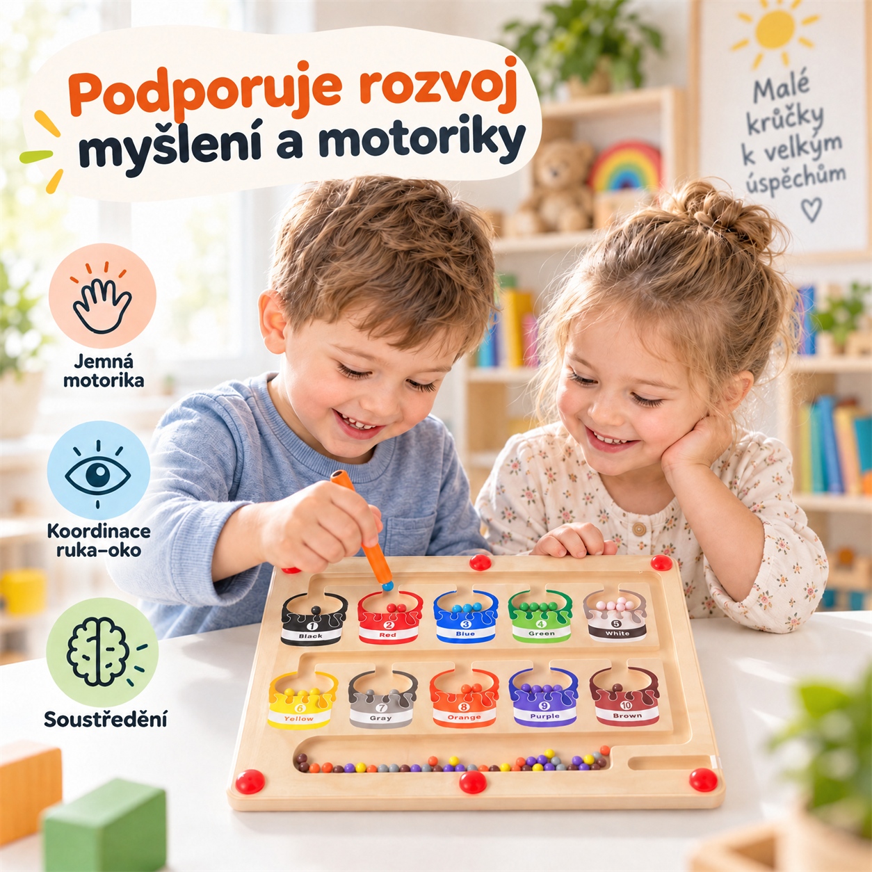 The toy stimulates mental and motor development!